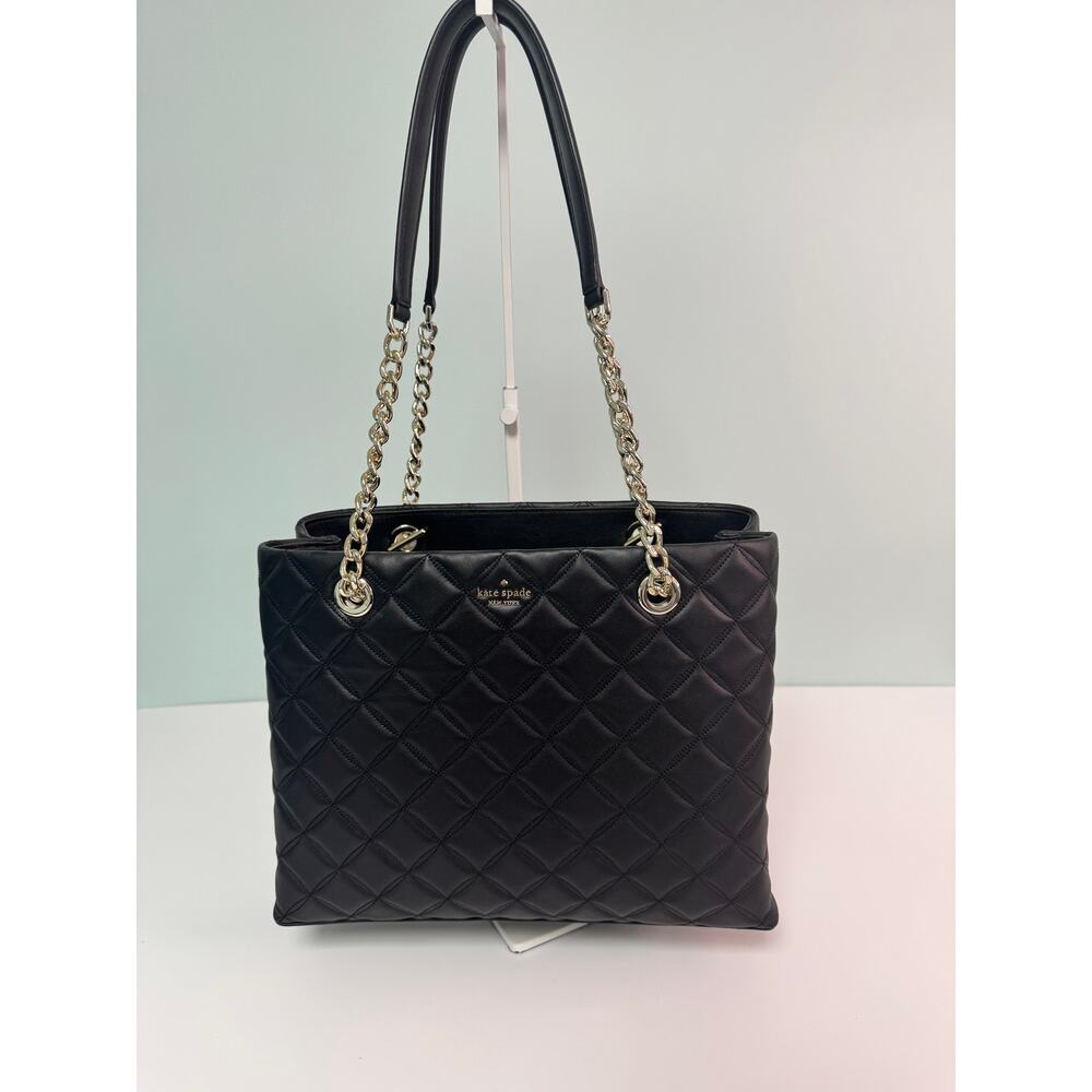 NWT! Kate Spade New York Natalia Quilted Large Tote - Black & Gold
